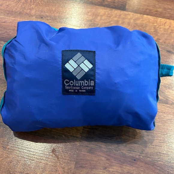 VTG Columbia Mens Medium Hooded Jacket Coat Windbreaker Nylon Packable - Picture 10 of 11